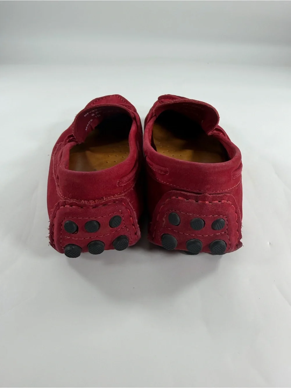 Mercanti Fiorentini Red Suede Moccasin Loafers